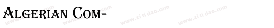 Algerian Com字体转换